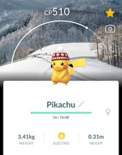 Beanie Pikachu Winter Festival Background Trade 🔄 Pokémon GO