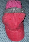 Women's Adjustable Baseball Caps Set of 3 Pink Gray Red Cotton Twill — photo 3
