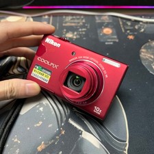 Nikon COOLPIX S6200 16.0MP 10x Optical Zoom CCD Digital Camera Red 85 New