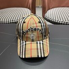 Burberry Classic Embroidery Unisex Casual Khaki Plaid Adjustable Baseball Cap — photo 4