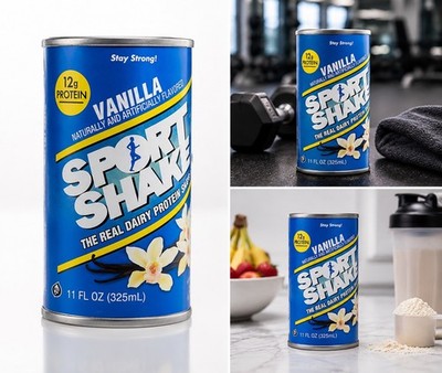 Sport Shake Chocolate Real Dairy Protein Shake 12g Protein 11 fl oz 325mL pack 3
