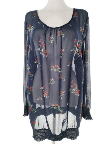 Tunic Femme Grande Taille 50/52 Si Belle Et - Bleu Marine, Patchwork Rouge/rose, Neuve Avec étiquettes
