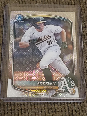 #ad 2025 Bowman Chrome Prospects Nick Kurtz #BCP 114 Mojo Refractor RC $3.49