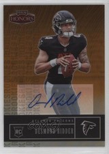 2022 Panini Honors Rookies Orange Signatures 21/25 Desmond Ridder #36 Auto 14t3