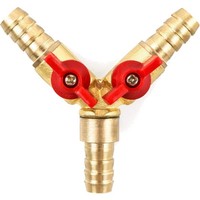 Hochwertiger Kugelhahn Splitter, T-Schlauchverbinder, 10Mm, FüR Luft Wasser Gas