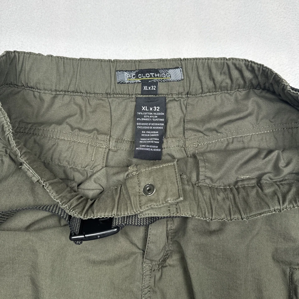 Pantalones/pantalones cortos convertibles BC Clothing para hombre elásticos carga senderismo cintura XL x 32 Foto 2 de 4