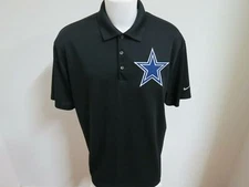 M-3XL Cowboys Black Nike Dri-Fit Men's #84A Polo Shirt