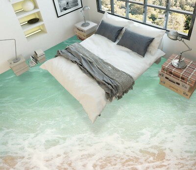 3D Green Sandy Beach 2552 Floor WallPaper Murals Wall Print Decal AU Zoe