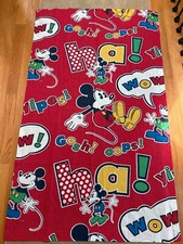 Vintage Walt Disney Mickey Mouse 80s Curtain Panels 64x38 Lot of 4