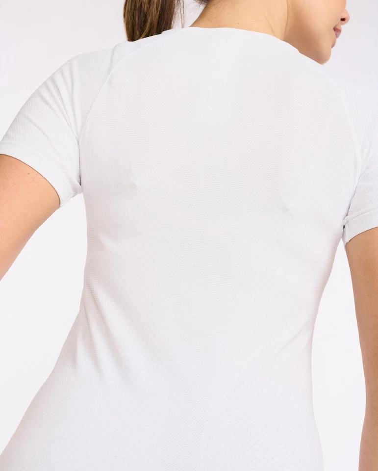 New 2XU Women Motion Tech Tee Small WHT/HBM WR6612a - Изображение 4 из 4