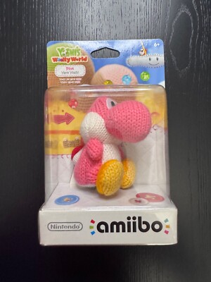 Nintendo ambiibo Yoshi's Woolly World Pink Yarn Yoshi Brand New Sealed Switch