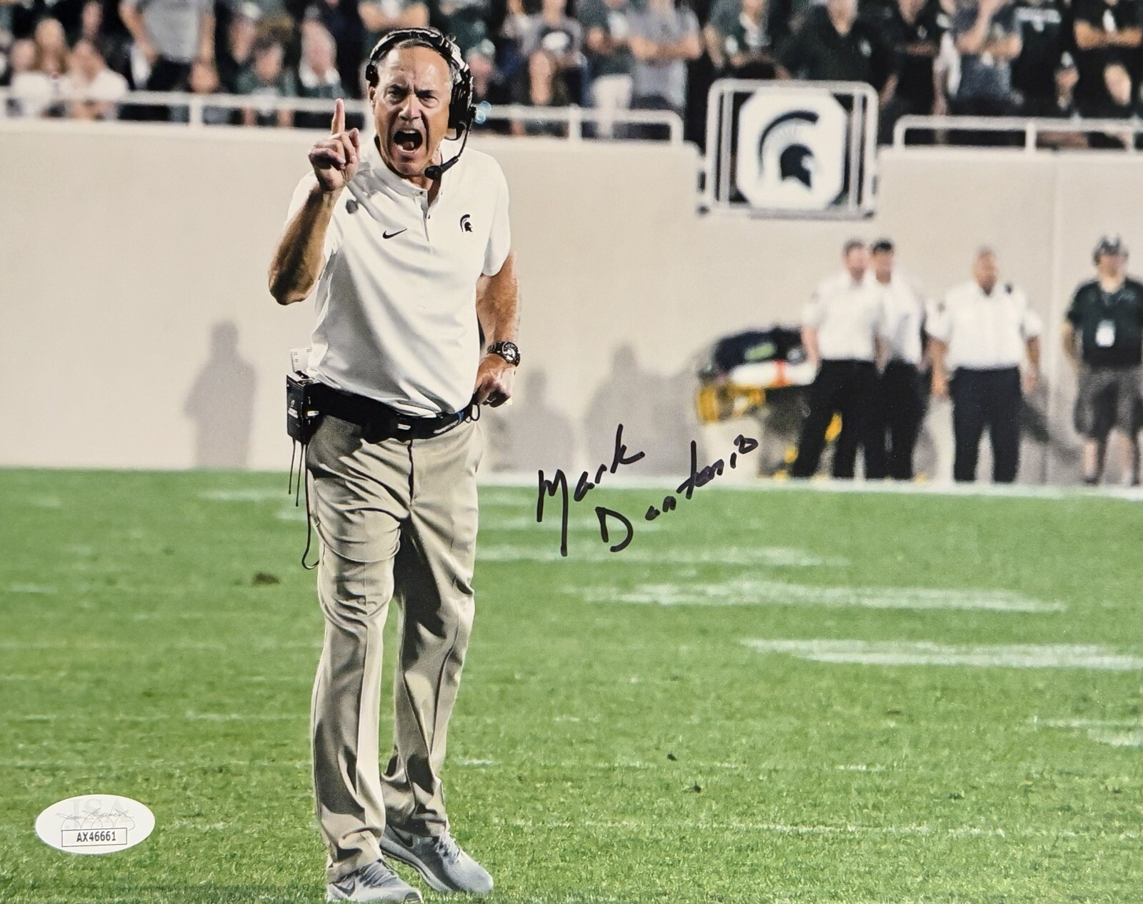 Mark Dantonio Autographed Signed Michigan State Spartans 8x10 Photo JSA COA 