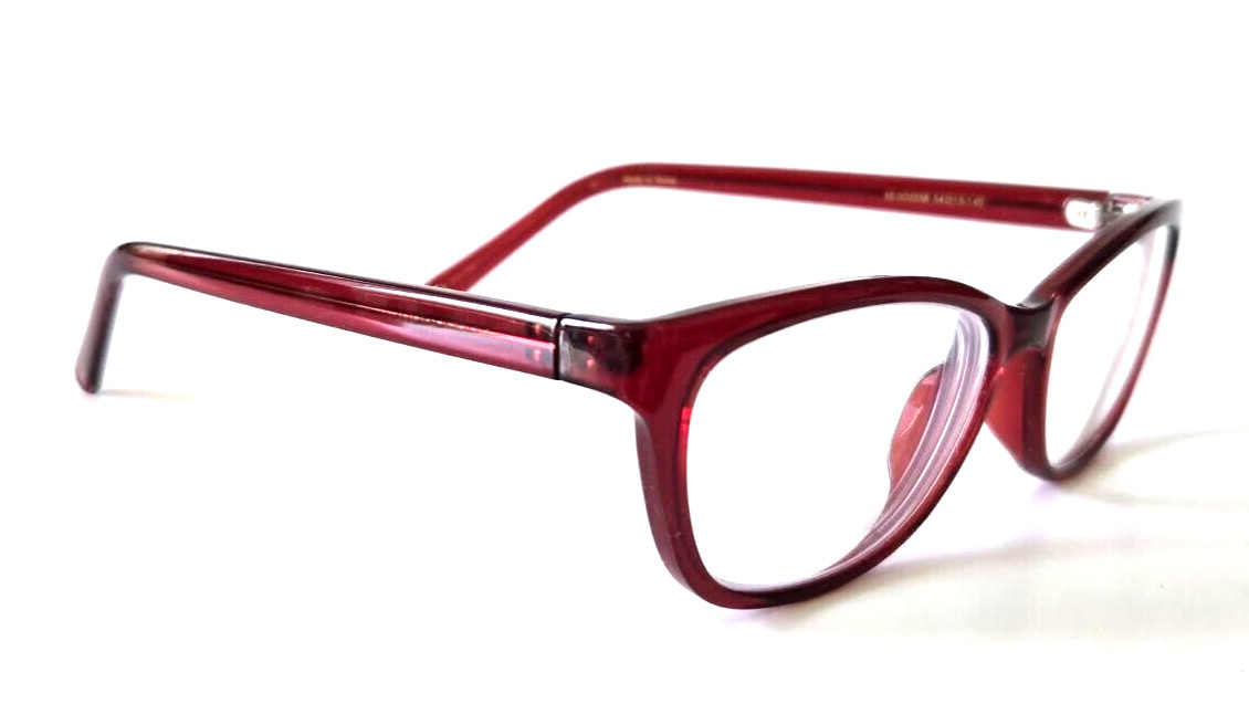 AMELIA E 35-002336 RED COLOR OVAL UNISEX FUL RIM EYEGLASSES FRAMES 54-15-140