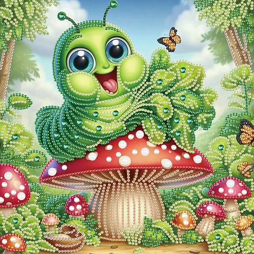 5D DIY Partial Special Shaped Drill Diamond Painting Funny Bug Decoration - Photo 10/36