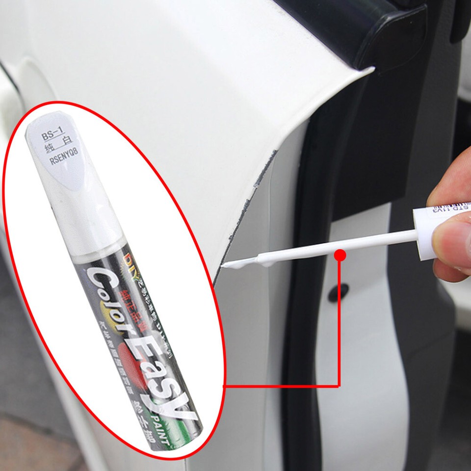 White Car Paint Repair Pen - Scratch Remover Touch Up Coat Applicator Fix Tool