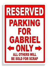Personalized Parking Sign Wall Decal Metal Sign No Parking Customized GABRIEL