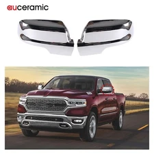 ABS Rearview Chrome Mirror Covers Fit for 2019 2020 2021 2022 2023 2024 Ram 1500