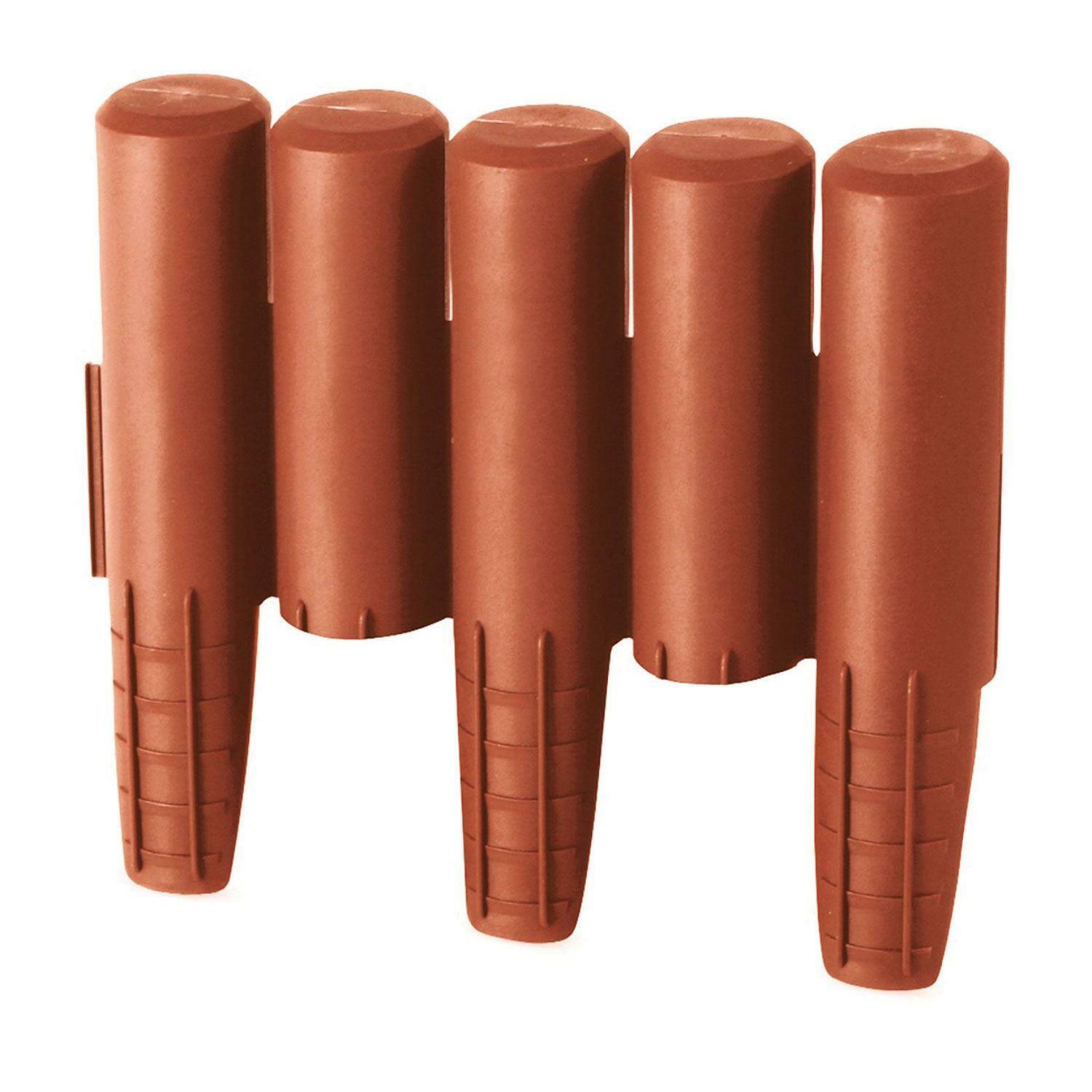8 Pack Palisade Lawn Edge Plant Border Path Garden Edging  Plastic Terracotta