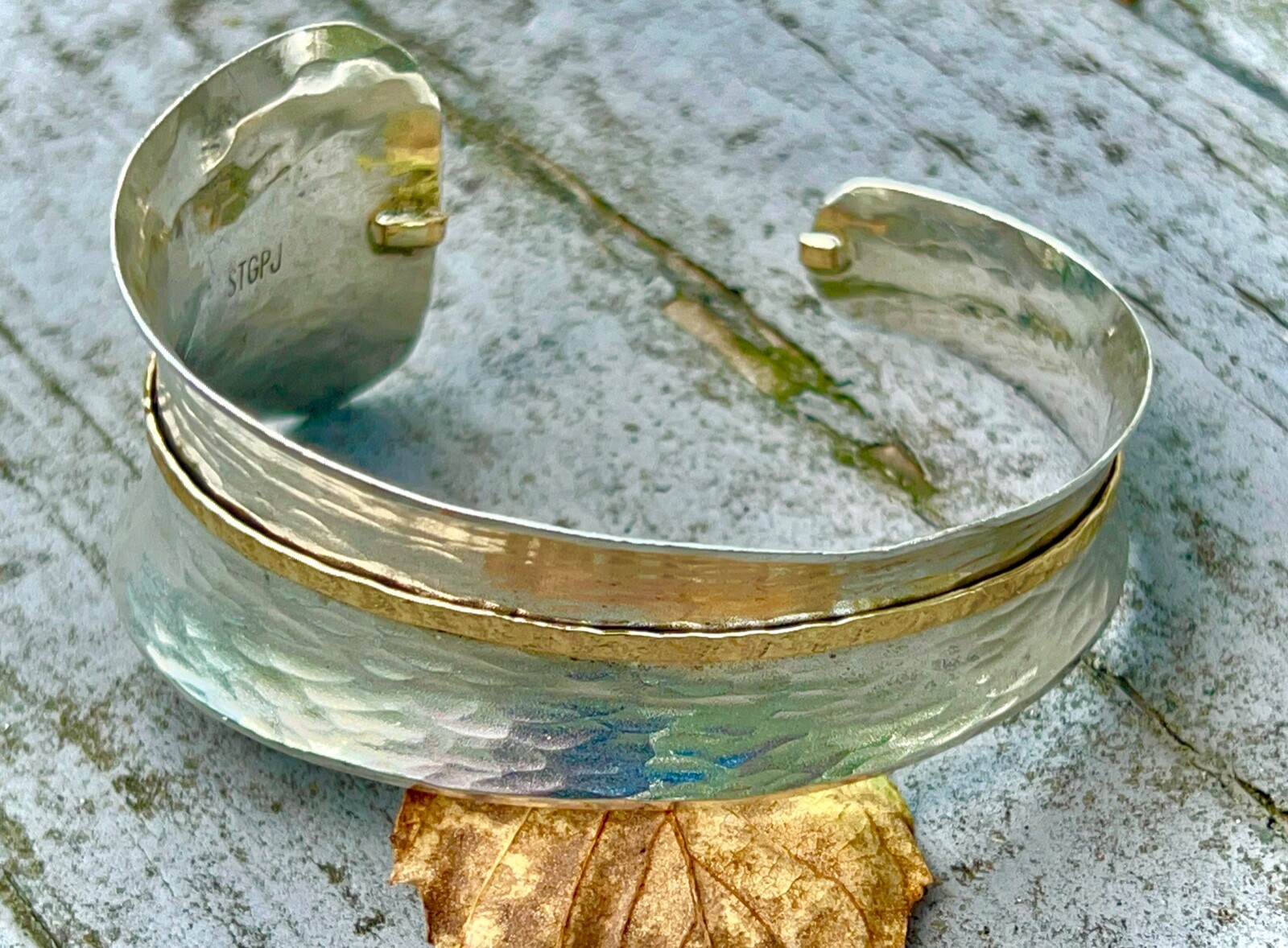 Stunning Solid Pebbled Silver Abstract Modern Min… - image 5