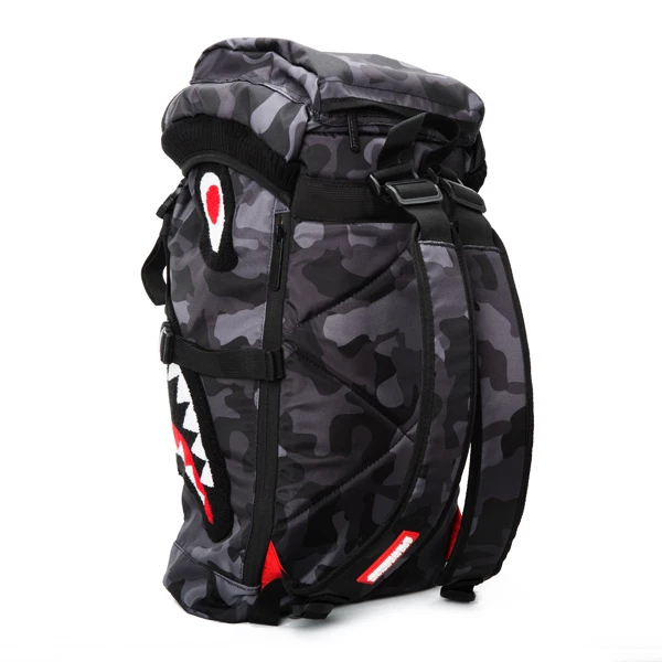 Nuevo bolso cargador superior SPRAYGROUND chenilla negro camuflaje tiburón Foto 3 de 4