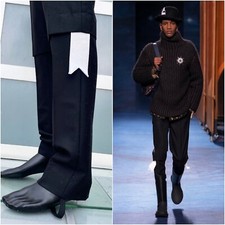 Gorgeous Dior Mens AW21 Detail On Side Trompe L'Oeil Effect Wool RunAway Pants-