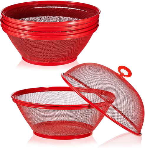 4 Pcs Mesh Fruit Basket with Lid Wire Basket with Lid Fruit Basket with Cover Me