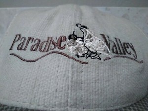 Paradise Valley Legendary Headwear Beige Strapback Golf Cap Hat VTG HTF Rare
