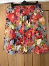 Pre Una Floral Linen A Line Skirt Size 16