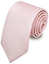 Branduce 3.15"  8cm  Men's Solid Color Formal Woven Necktie  Gift Box Blush Pink