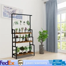 Metal Plant Stand 3-Tier Rack Flower Pot Shelf Garden Indoor Outdoor Display USA