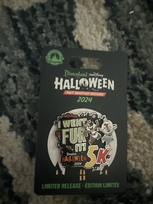 Rare 2024 Disneyland RUN DISNEY Halloween Pin Half Marathon 5k Pin Chip & Dale