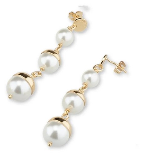Orecchini Pendente Donna Sovrani Fashion Mood, In Bigiotteria Con Perle E Zirconi, Eleganti E Raffinati