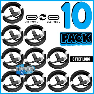10 PACK USB-C Fast Charge Cable Type C Charging Cord Rapid Charger Sync Wire