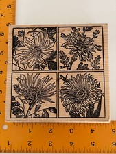 Spring Flowers Rubber Stamp by Magenta