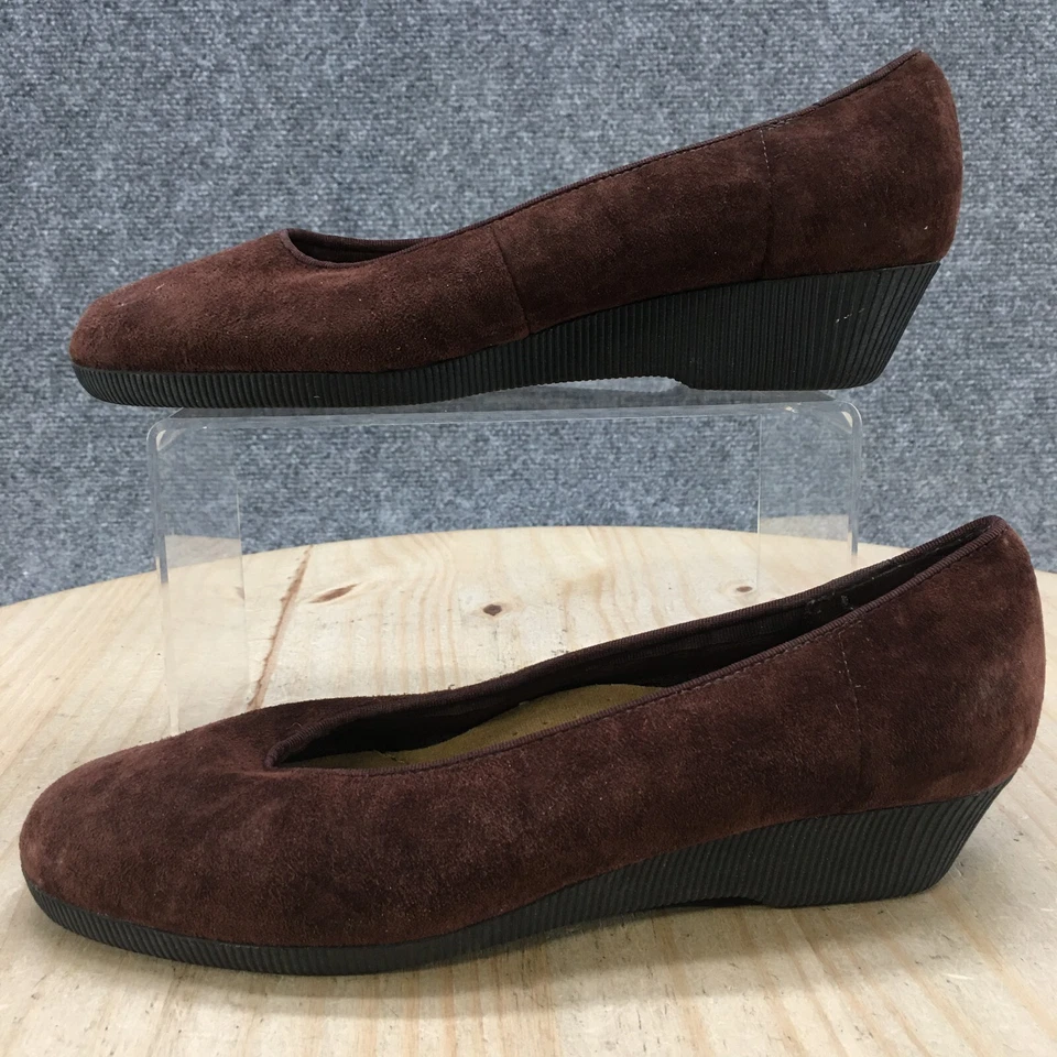 Zapatos de tacón Cobbie Cuddlers para mujer 7 zapatos de salón anchos 27248 F-7 cuero marrón sin cordones Foto 2 de 4