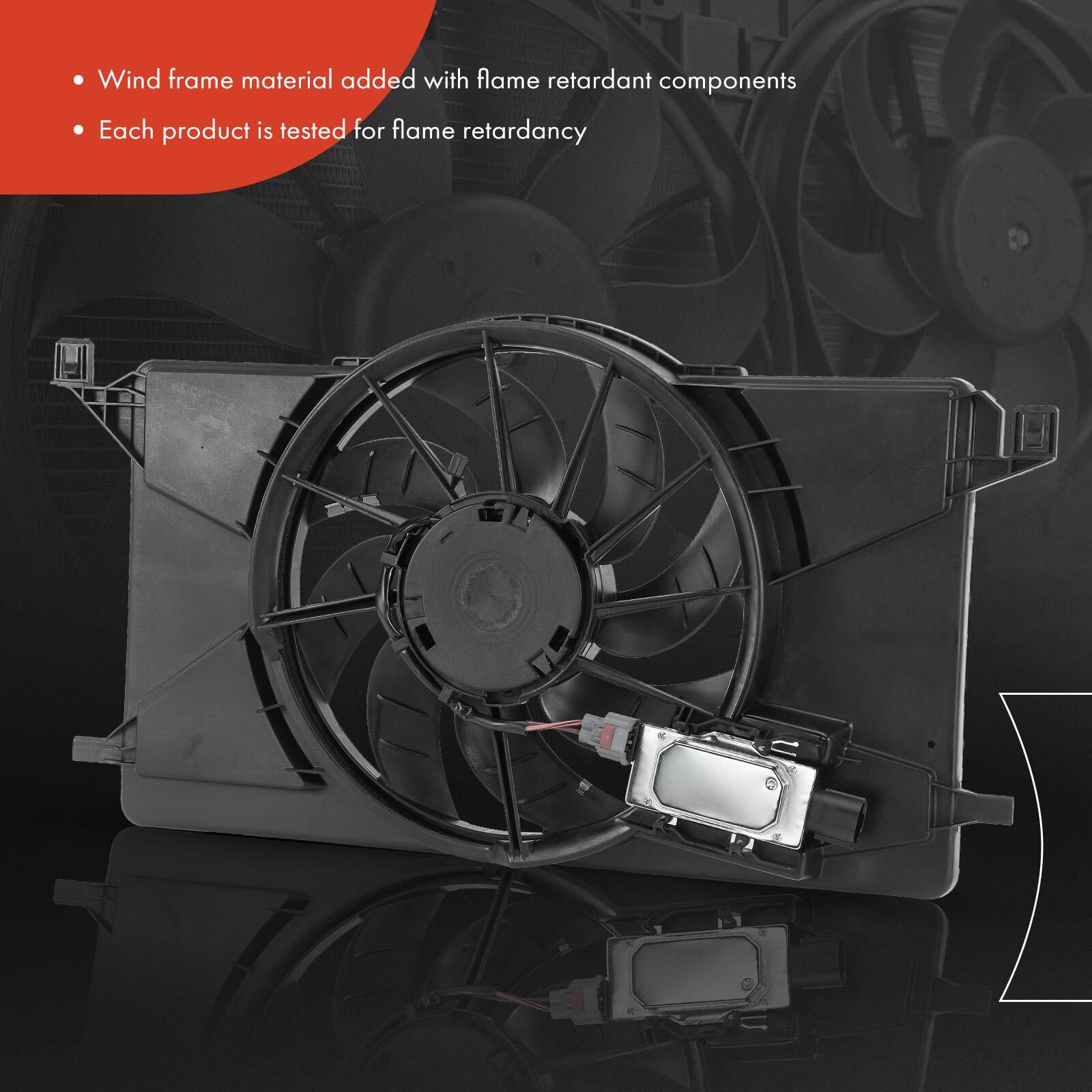 Apremium Radiator Fan A-Premium Radiator & A/C Condenser & Cooling Fan w/ Shroud for Ford ...