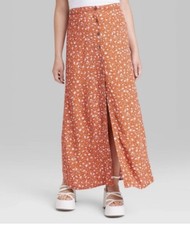 Wild Fable Womens Floral Midi Skirt, Size XXS