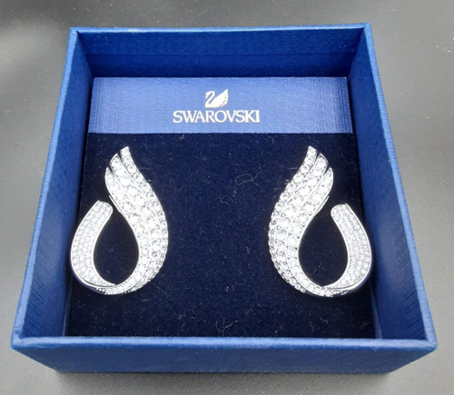 Beautiful New Swarovski Fortunately PE Hoop Crystal /RH Earrings (never worn) - Picture 7 of 9