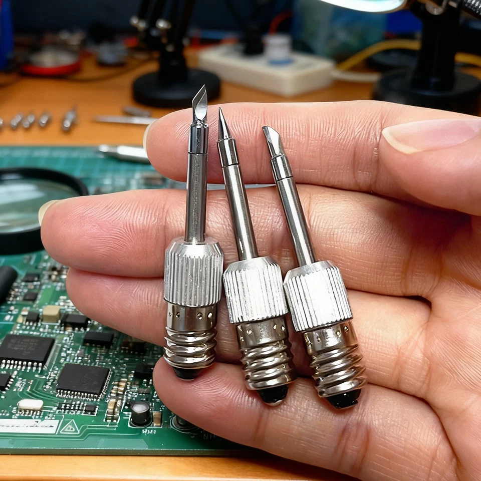 3pcs Soldering Iron Tips E10 Replacement for Parkside PLKA 4B3 Silver - Image 1 of 4