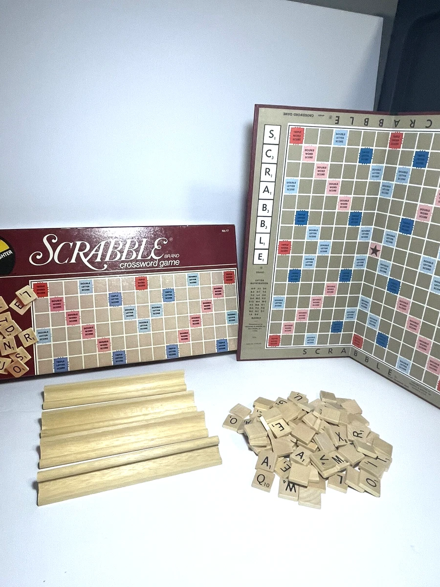 Game 1982 Vintage Scrabble Deluxe Edition No 71 With Turntable Base Selchow & Righter RARE As New Complete
