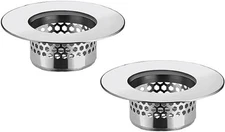 Much Hotter Bathroom Sink Strainer (2 Pack), Bathtub Drain Cover Silvery 