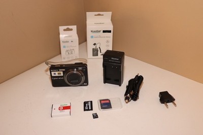 Sony Cyber-shot DSC-W170 Black Compact Digital Camera 10.1MP Carl Zeiss Lens