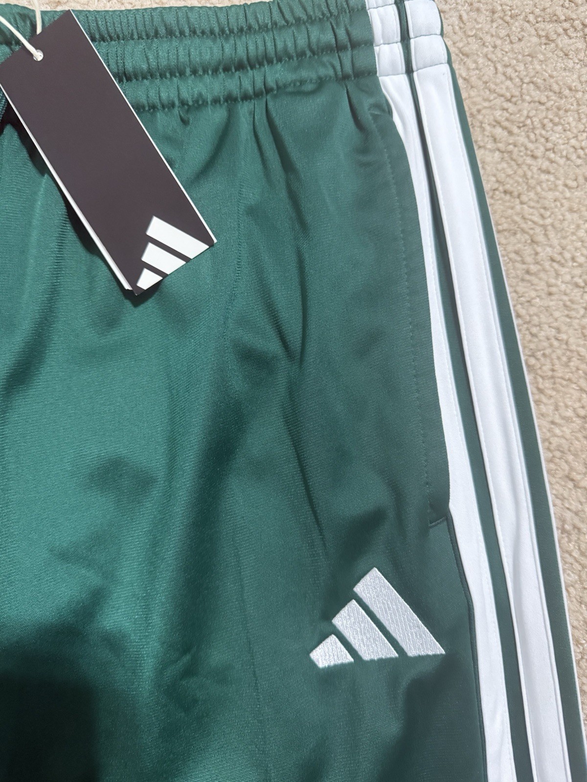 adidas Essentials Tricot 3-Stripes Tracksuit 2 Piece Set Green Men’s Sz M, L, XL