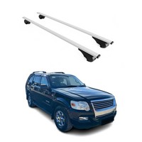 DachträGer GrundträGer FüR Ford Explorer 2006-2010 75Kg Stahl Silber 2 Tlg