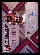 2018 PANINI ELITE BRANDON FACYSON 203 AUTOGRAPH STATUS DIE CUT PURPLE RC VA TECH