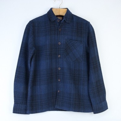 COMMON PEOPLE HEAVYWEIGHT KNIT BUTTON FRONT OVERSHIRT SMALL WAX CORRIDOR STYLE