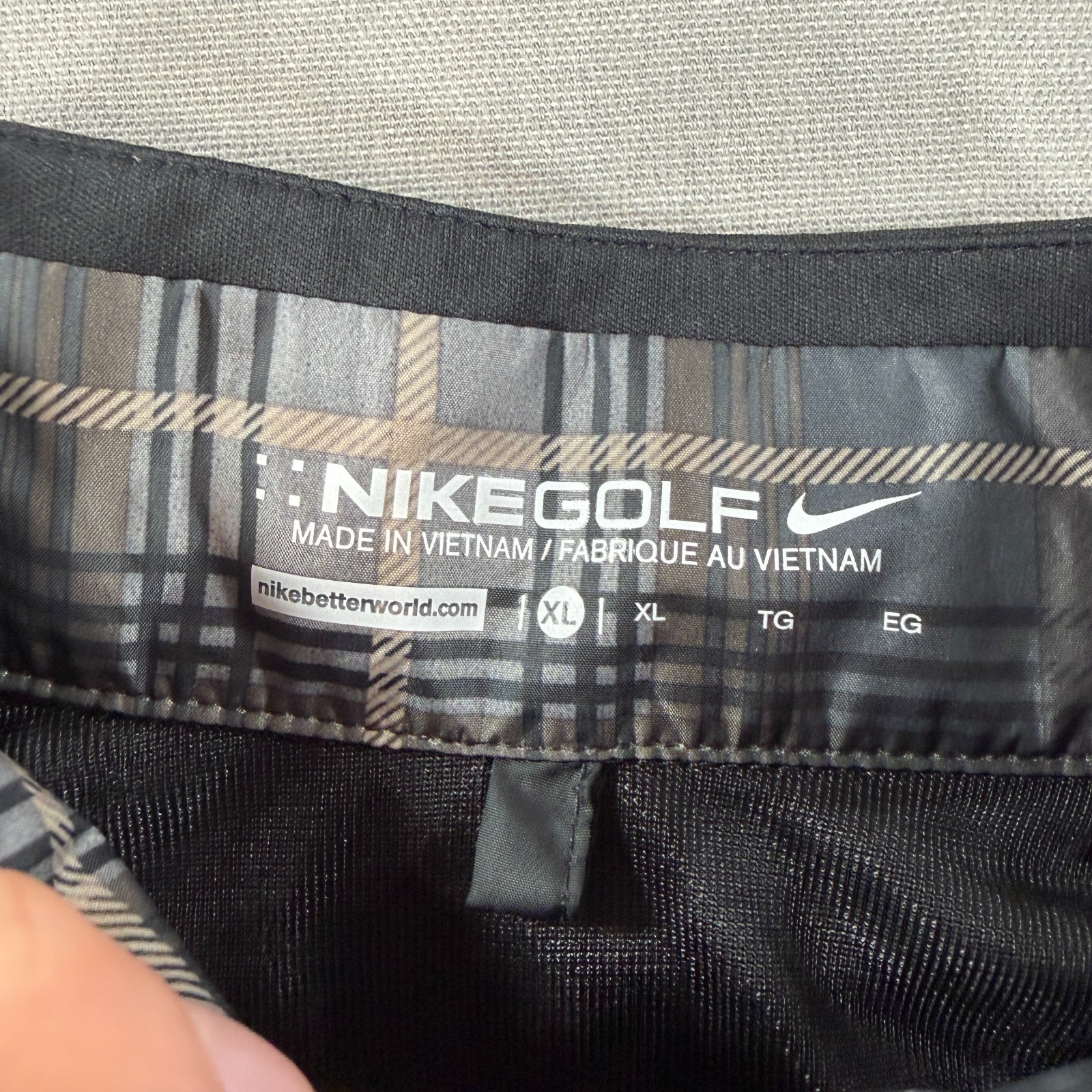 Nike Golf Stretch Windbreaker Jacket Womens XL Black Pullover Quarter Zip