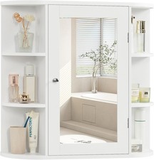 1-Door  Adjustable Shelves Bathroom Medicine Cabinet with Mirror Bathroom