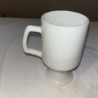 Vintage 1970s Walt Disney World Milk Glass Footed Mug Ray Blue Castle Souvenior — photo 2