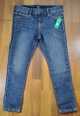 Gap Kids Girls Jeans 6 Plus Stretch Super Skinny Medium Wash Adjustable Waist 